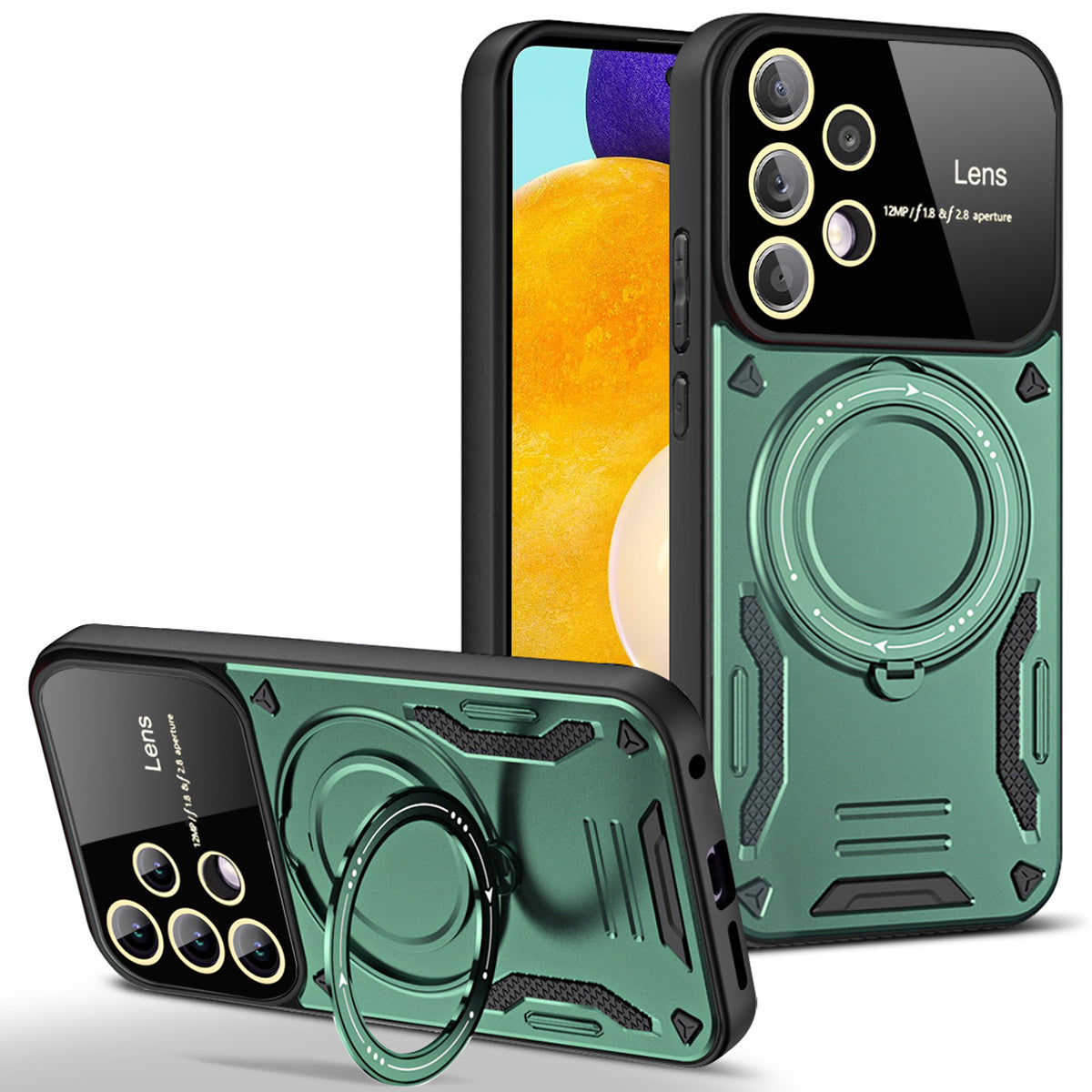 For Samsung Galaxy A52 4G A52s 5G A52 5G Ring Kickstand Case PC TPU Phone Cover Compatible with MagSafe For Samsung Galaxy A52 4G A52s 5G A52 5G Ring Kickstand Case PC TPU Phone Cover Compatible with MagSafe